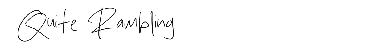 Quite Rambling font preview