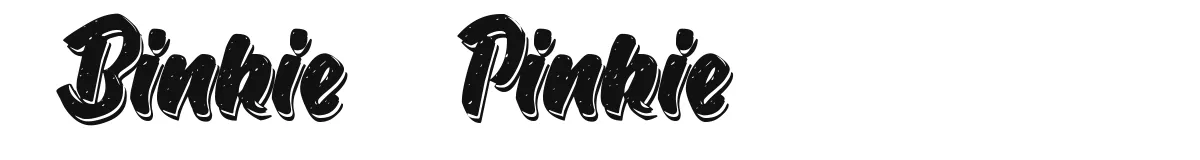 Binkie & Pinkie original font preview