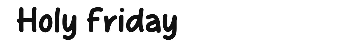 Holy Friday original font preview