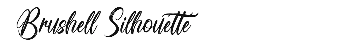 Brushell Silhouette original font preview