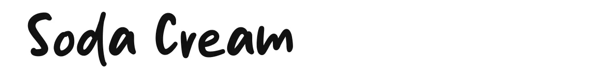 Soda Cream original font preview