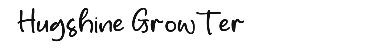 Hugshine Growter font preview
