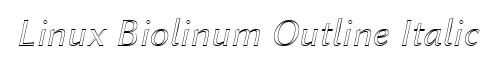 Linux Biolinum Outline Italic