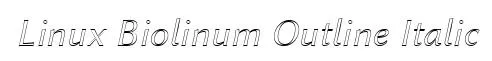 Linux Biolinum Outline Italic