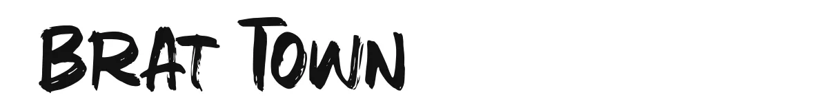 Brat Town original font preview