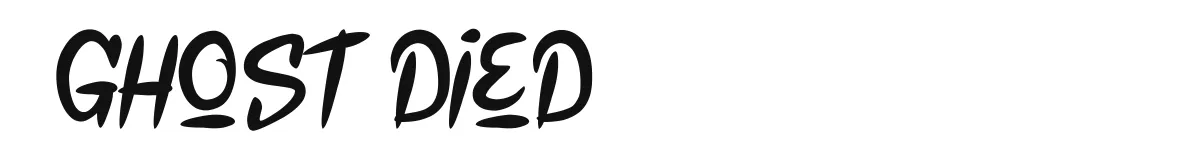 Ghost Died original font preview