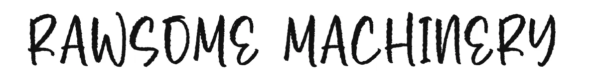Rawsome Machinery font preview