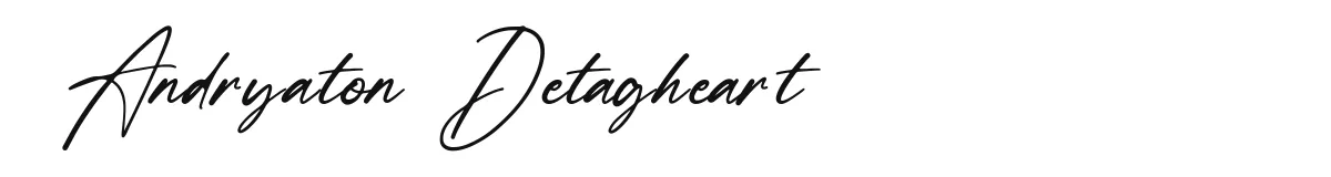 Andryaton Detagheart original font preview