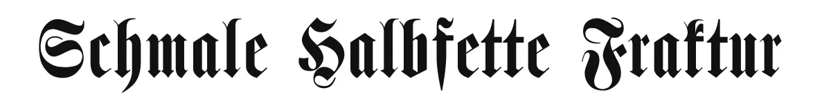 Schmale Halbfette Fraktur font preview