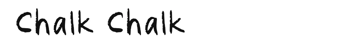 Chalk Chalk font preview