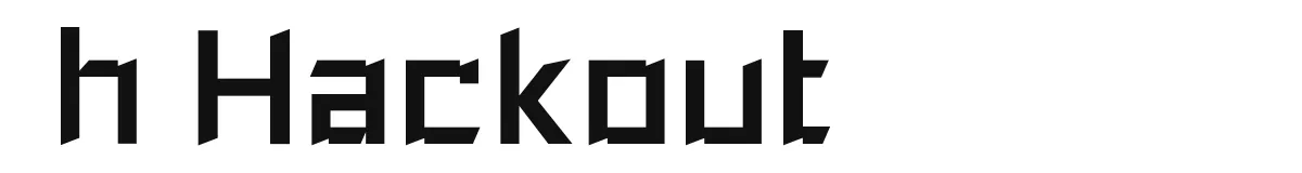 h Hackout font preview