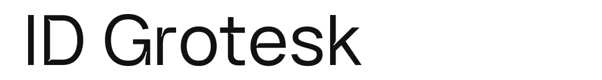 ID Grotesk original font preview