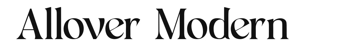 Allover Modern font preview