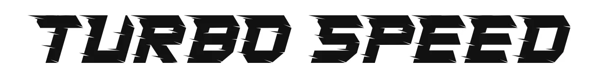 Turbo Speed font preview