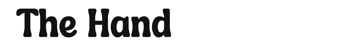 The Hand font preview