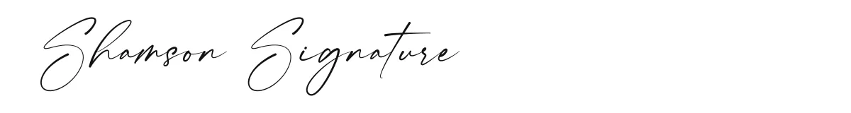 Shamson Signature font preview