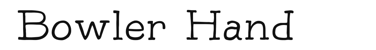 Bowler Hand original font preview