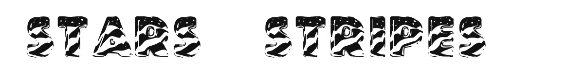 Stars & Stripes font preview
