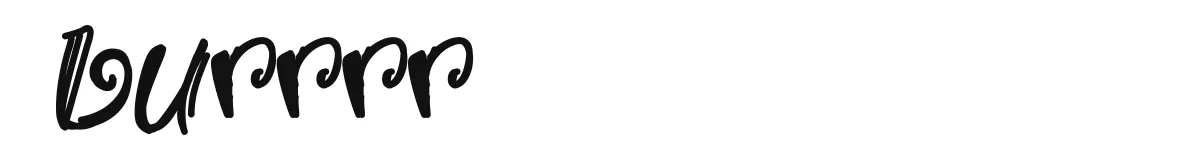 Burrrr font preview
