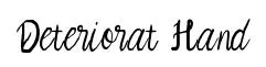 Deteriorat Hand font preview