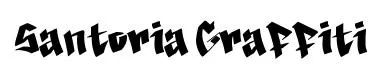 Santoria Graffiti font preview