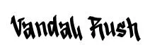 Vandal Rush font preview