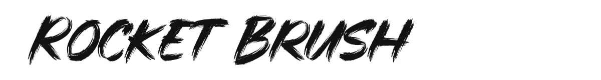 Rocket Brush original font preview