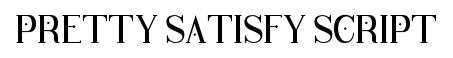 Pretty Satisfy Script font preview