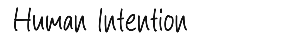 Human Intention original font preview