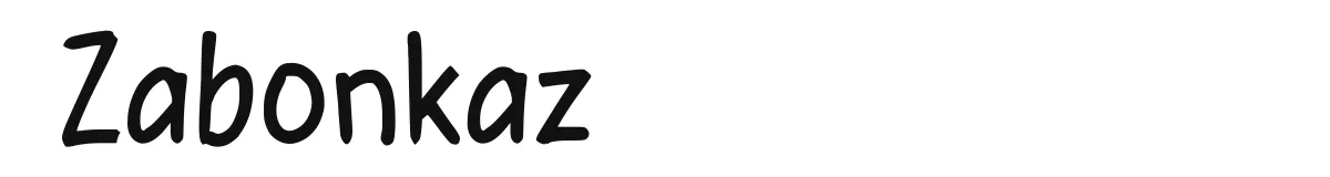 Zabonkaz original font preview