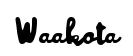 Waakota original font preview