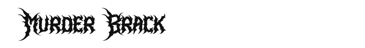 Murder Brack font preview