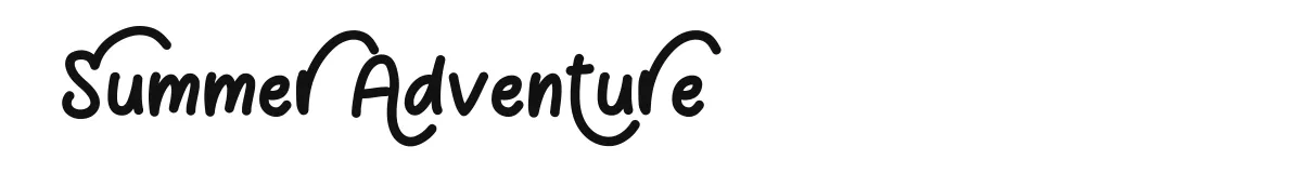 Summer Adventure original font preview