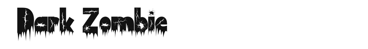 Dark Zombie original font preview
