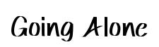 Going Alone original font preview
