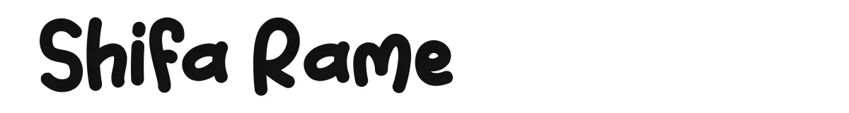 Shifa Rame original font preview