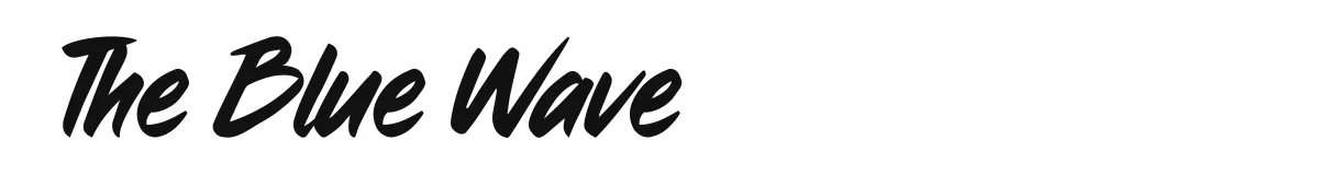 The Blue Wave font preview