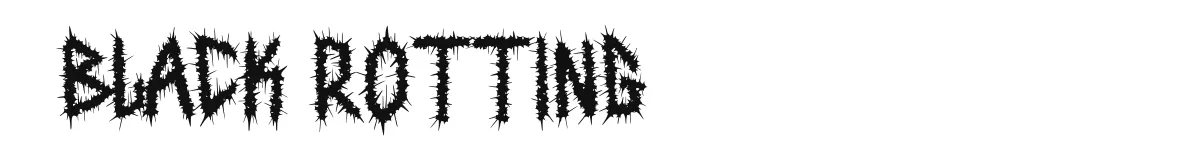 Black Rotting original font preview