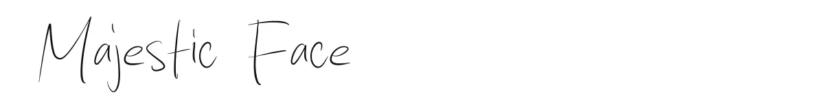 Majestic Face font preview