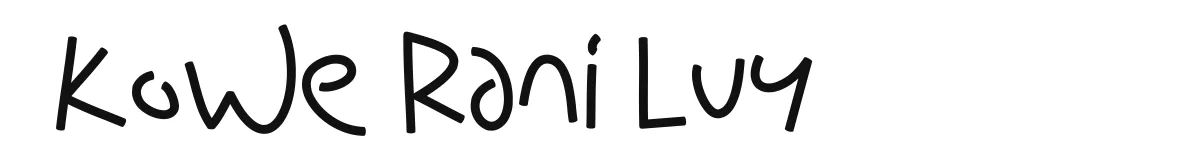 Kowe Rani Luy font preview