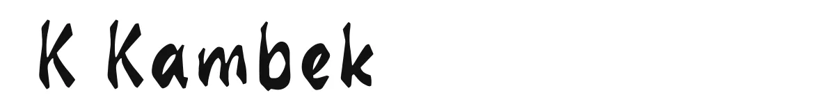 K Kambek original font preview