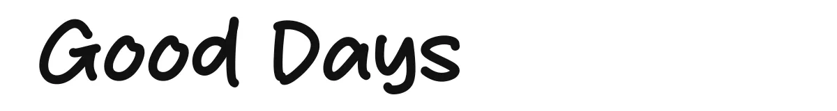 Good Days original font preview