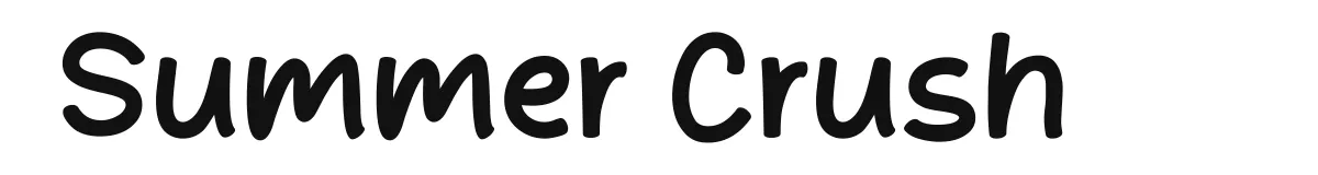 Summer Crush font preview