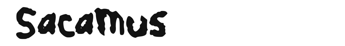 Sacamus original font preview