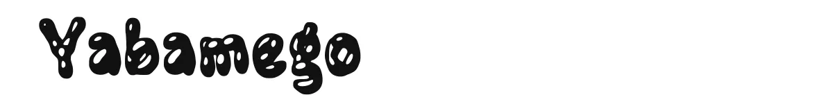 Yabamego original font preview