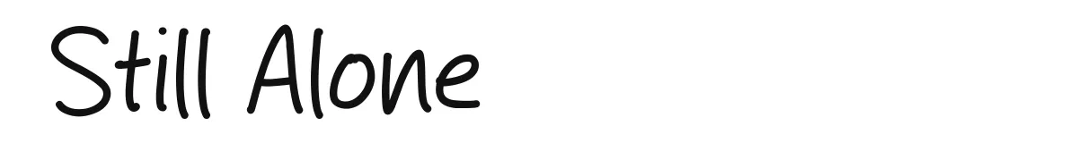Still Alone original font preview