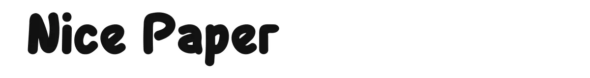 Nice Paper font preview