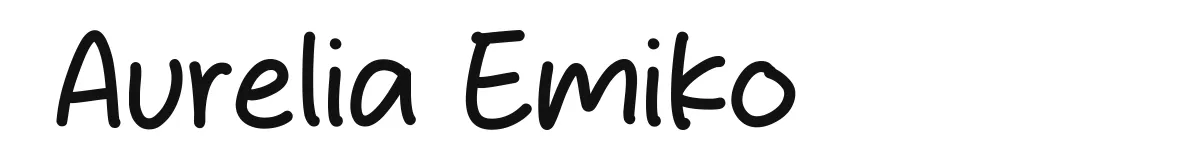 Aurelia Emiko original font preview