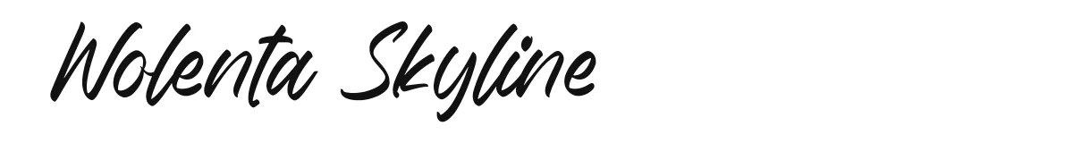 Wolenta Skyline font preview