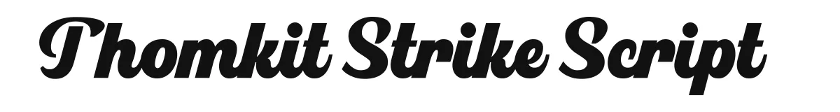 Thomkit Strike Script original font preview